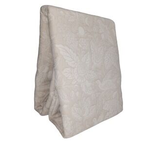 Envogue Shabby Chic Birds Flowers Embossed Jacquard Tablecloth Ivory 60x84Oblong